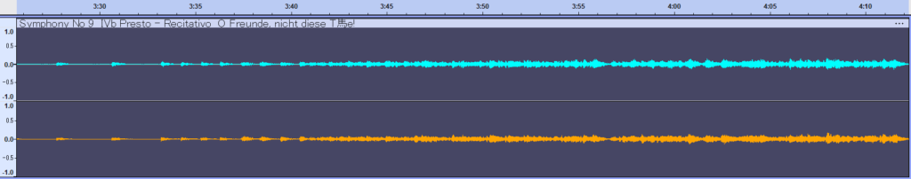 第9 4楽章 マーチ マルチマイク 波形