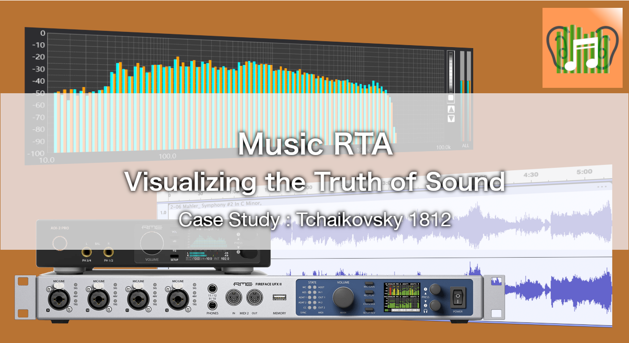 Music RTA カテゴリーアイキャッチ：チャイコフスキー1812年の波形解析レポート
