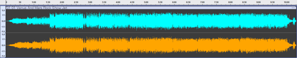 Venus and Mars / Rock Show / Jet (96kHz/24bit) (2013) 波形