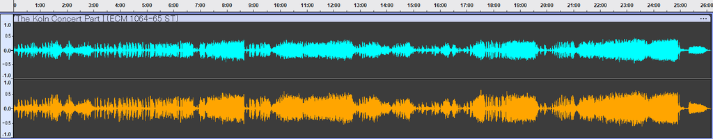 The Koln Concert Part I ECM 1064/65 ST 192kHz 24bit waveform