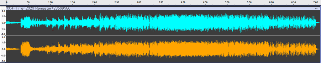 The Dark Side of The Moon FLAC Time waveform